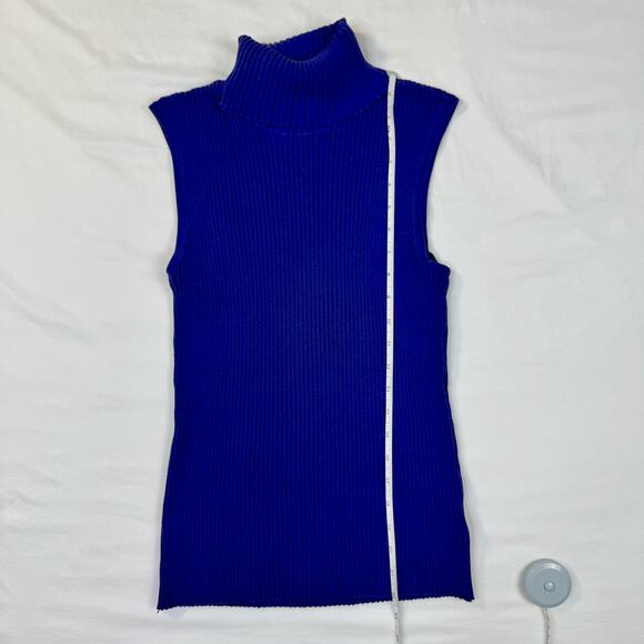 VTG Kasper Silk Cotton Top Blue Women’s Large Dopamine Dressing Longline Y2K 90s - Picture 7 of 11